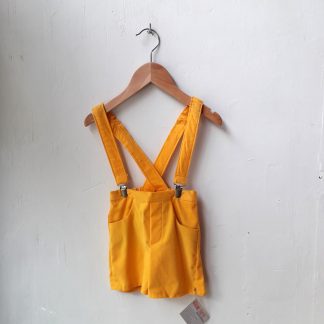 kwajongensbroek gele babyrib maat 86